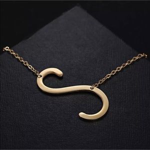 Initial “S” Gold Plated Necklace